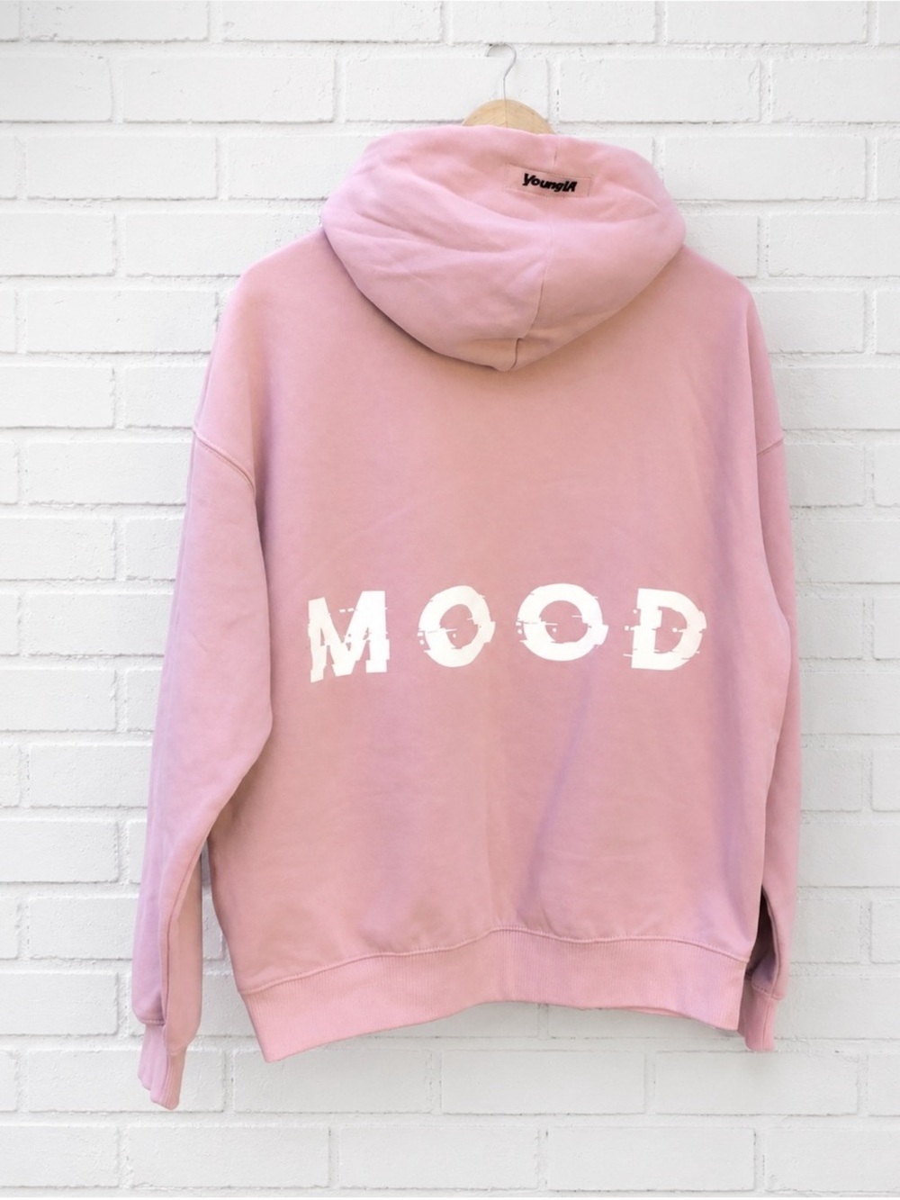 YoungLA unisex Mood Hoodie Baby Pink Sold Out Oversized size S